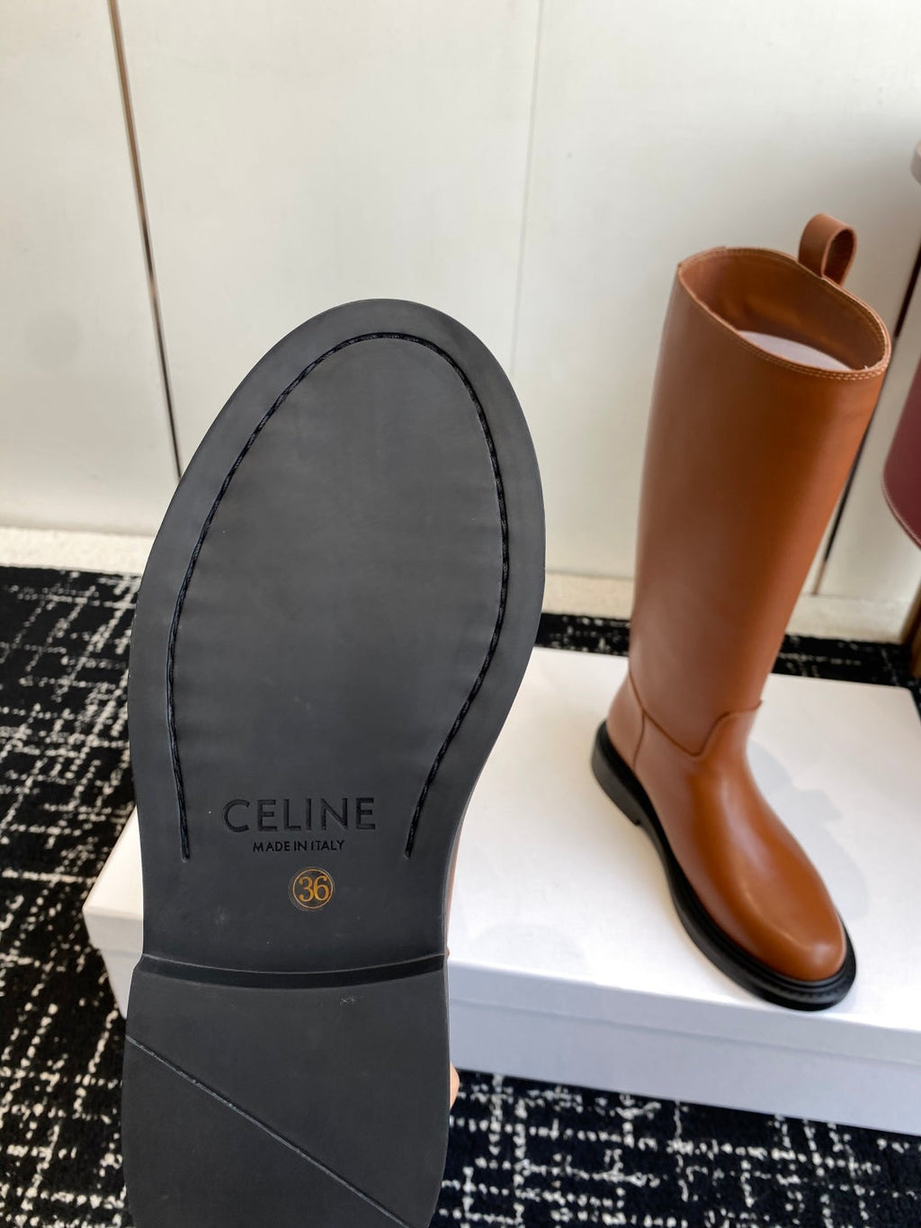 Celine Triomphe Equestrian Ankle Boots – 2025FW