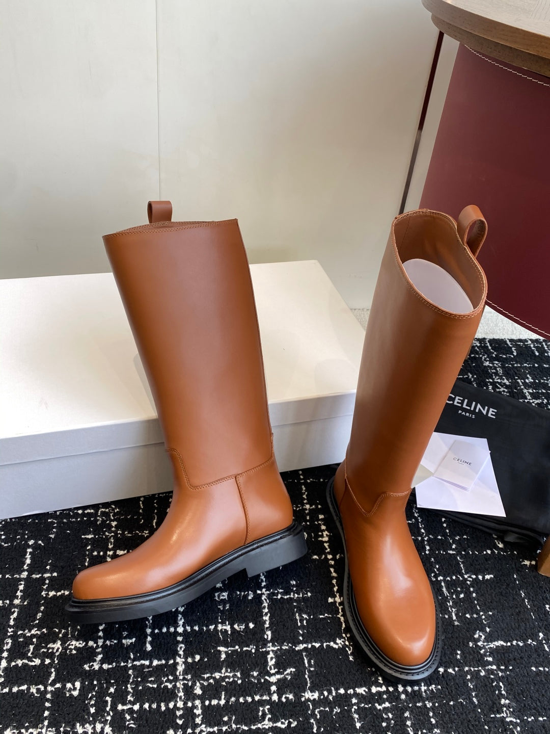 Celine Triomphe Equestrian Ankle Boots – 2025FW