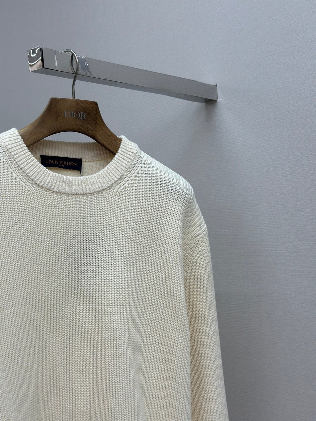 Louis Vuitton Logo Embroidered Knit Sweater