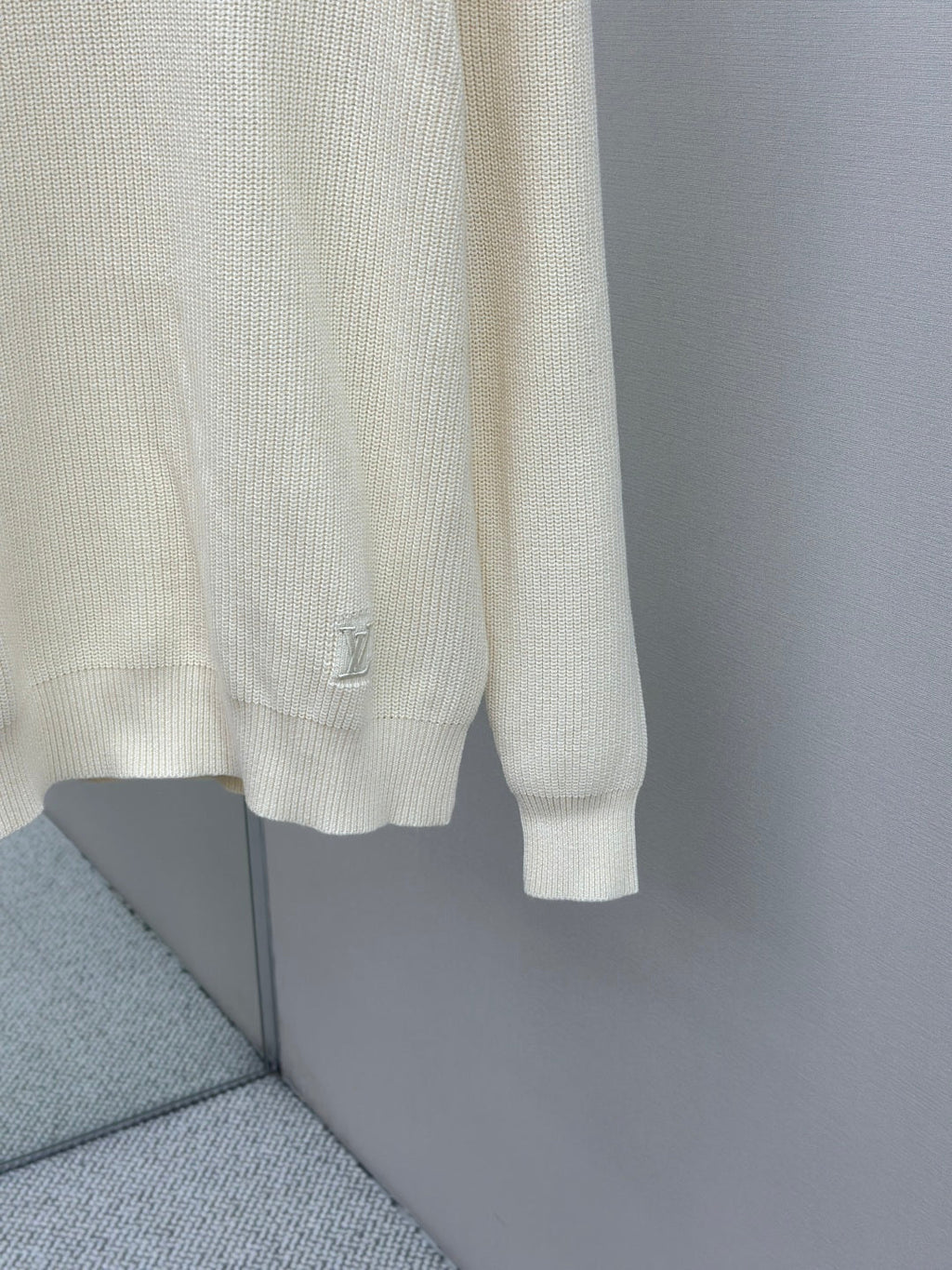 Louis Vuitton Logo Embroidered Knit Sweater