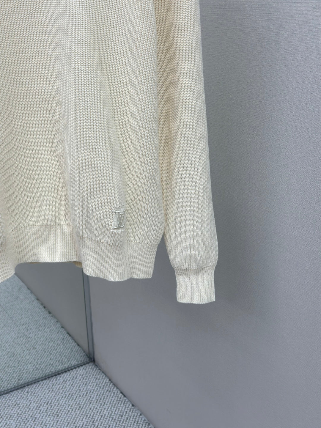 Louis Vuitton Logo Embroidered Knit Sweater