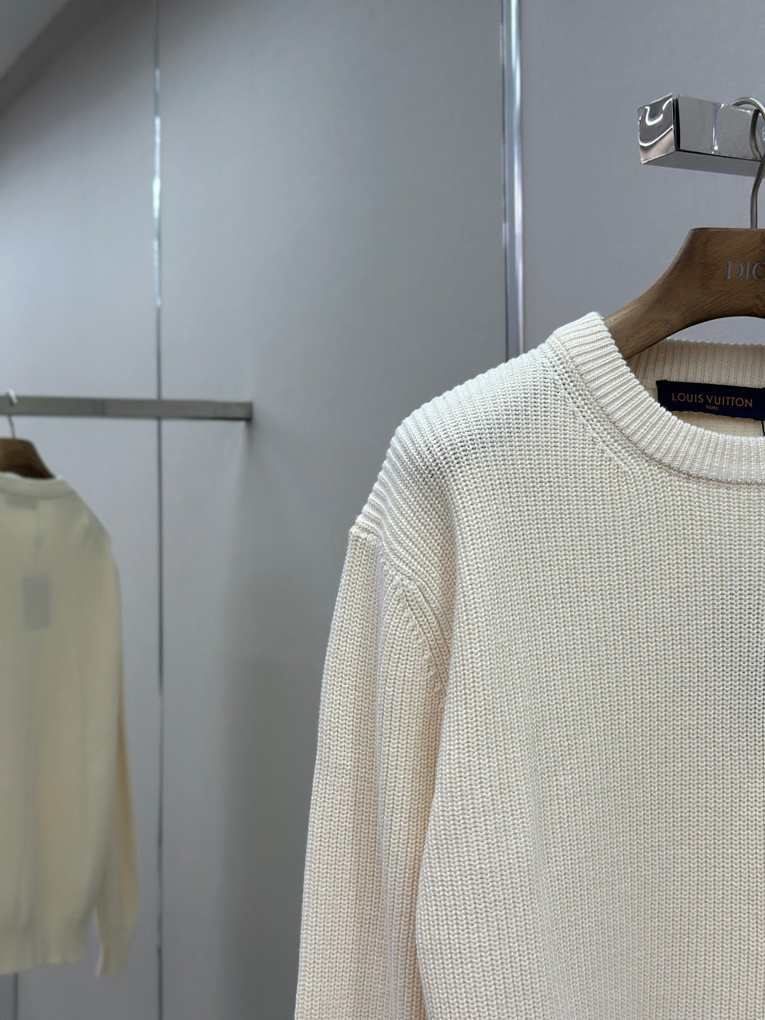 Louis Vuitton Logo Embroidered Knit Sweater