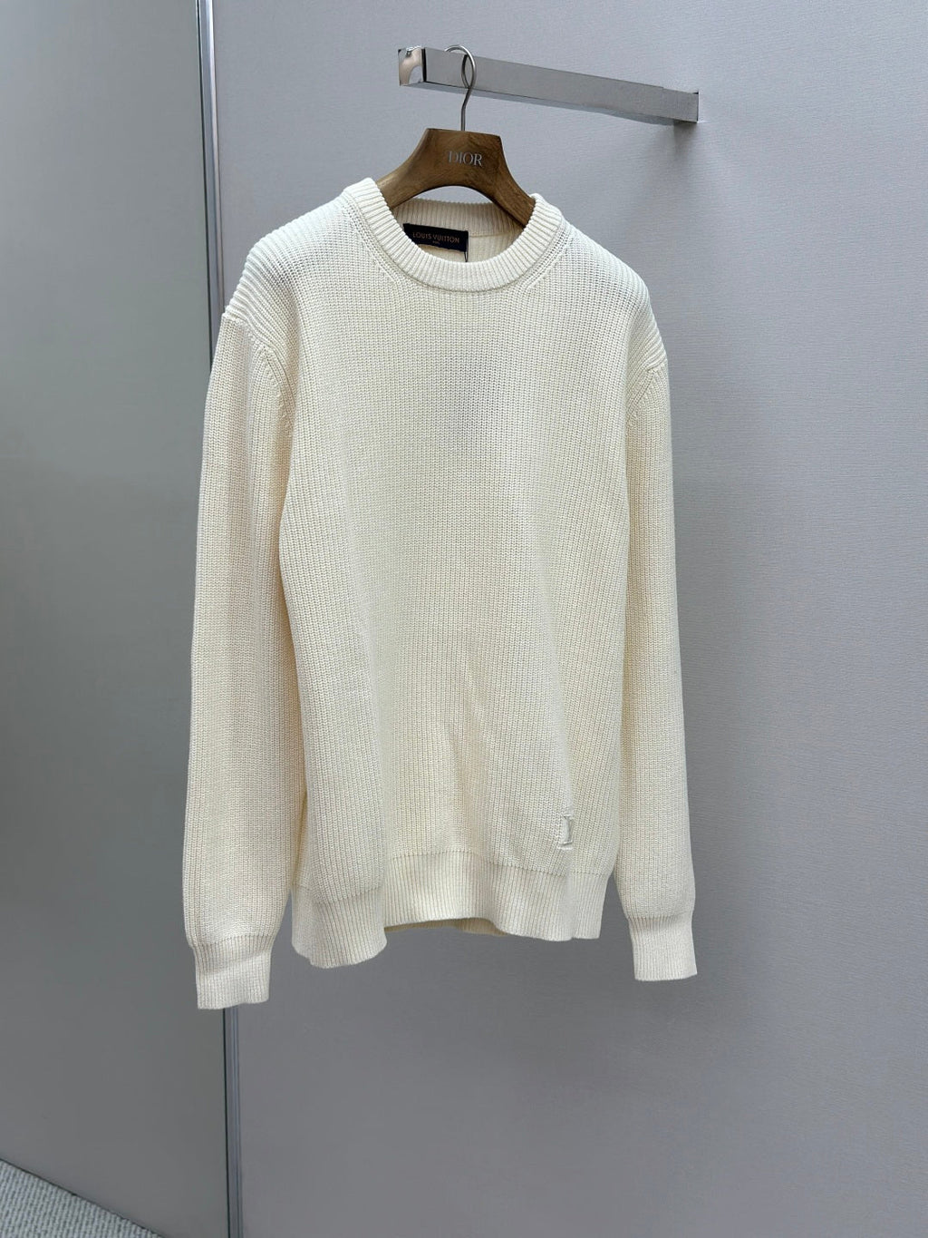 Louis Vuitton Logo Embroidered Knit Sweater