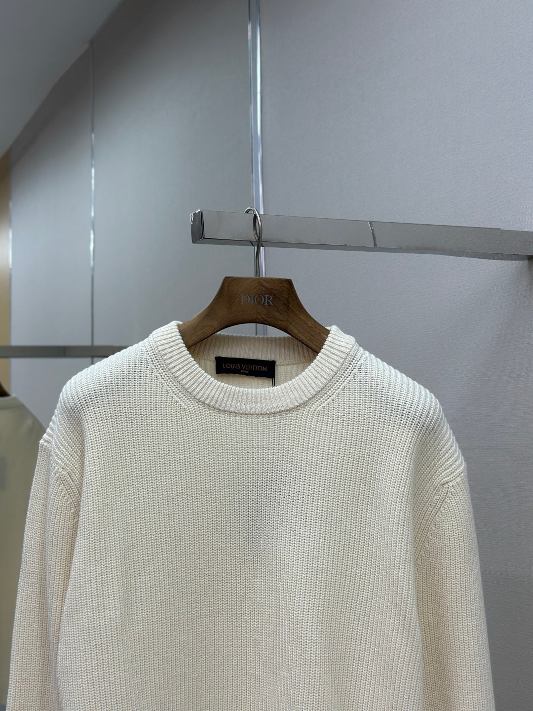 Louis Vuitton Logo Embroidered Knit Sweater