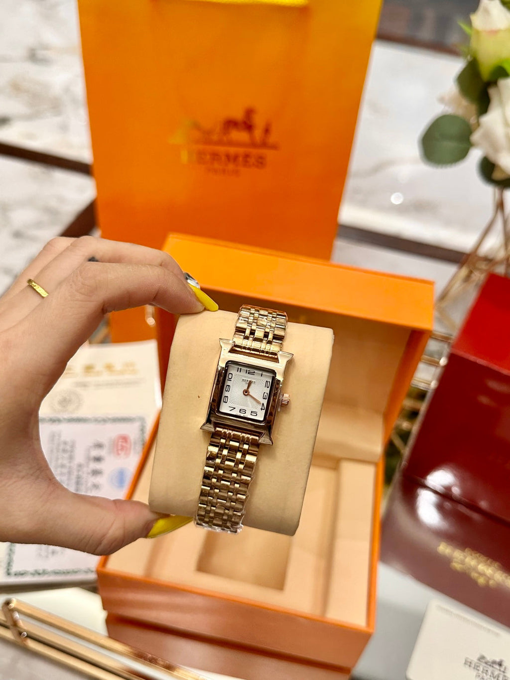 Hermès Small Square Luxury Watch