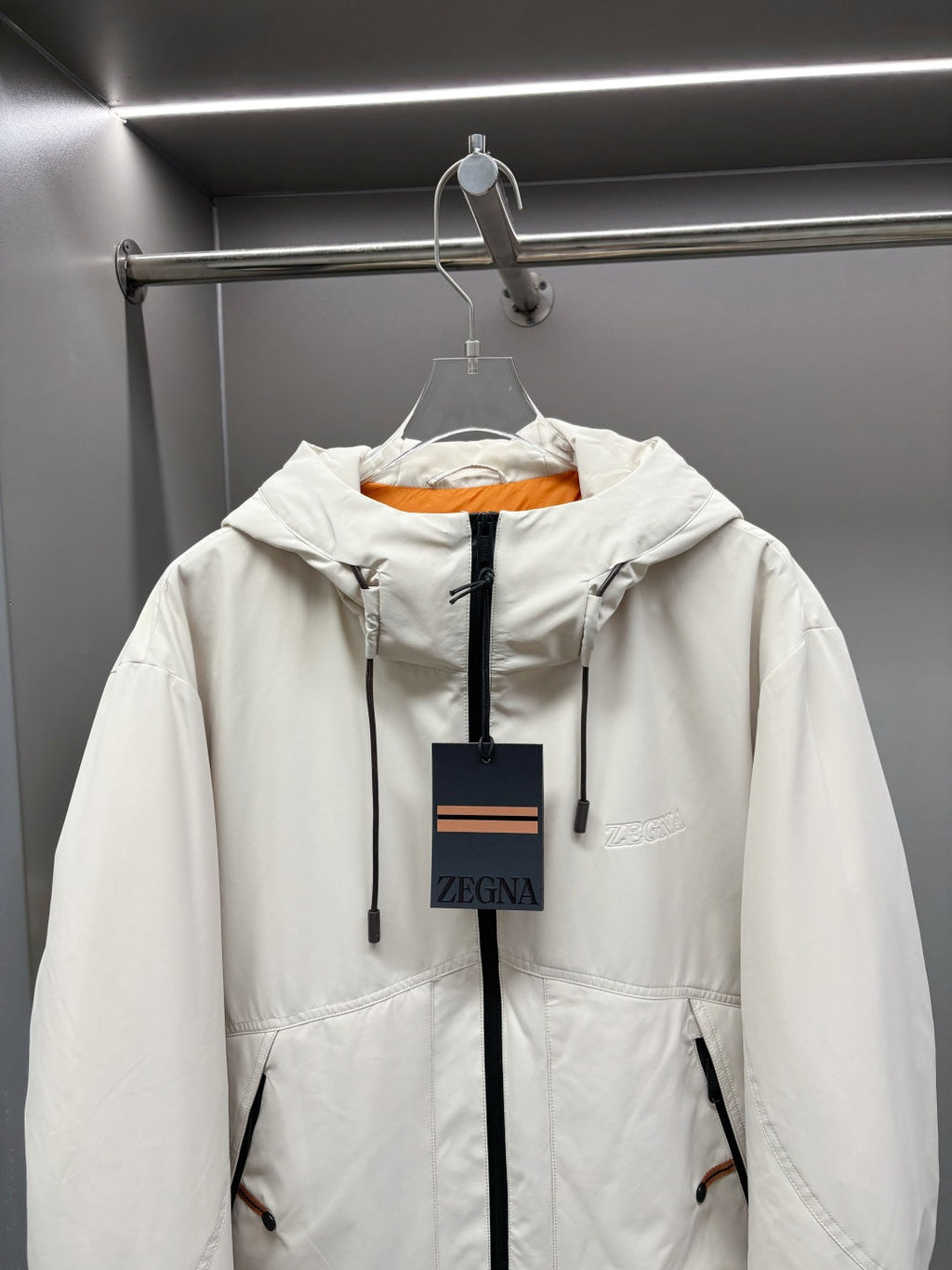 Zegna Letter Embossed Down Jacket