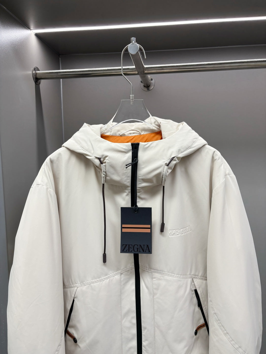 Zegna Letter Embossed Down Jacket