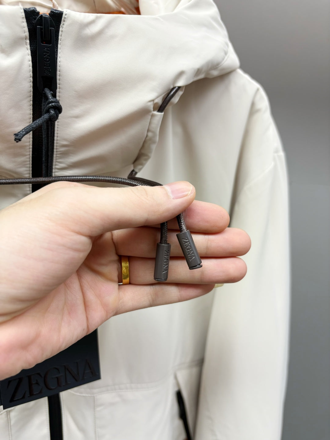 Zegna Letter Embossed Down Jacket