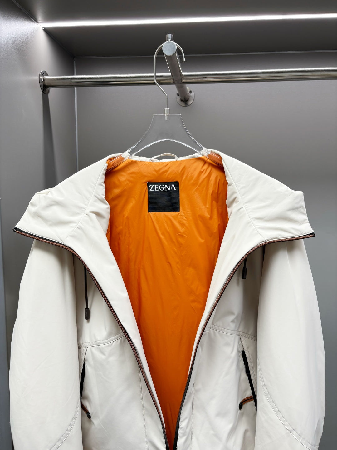 Zegna Letter Embossed Down Jacket