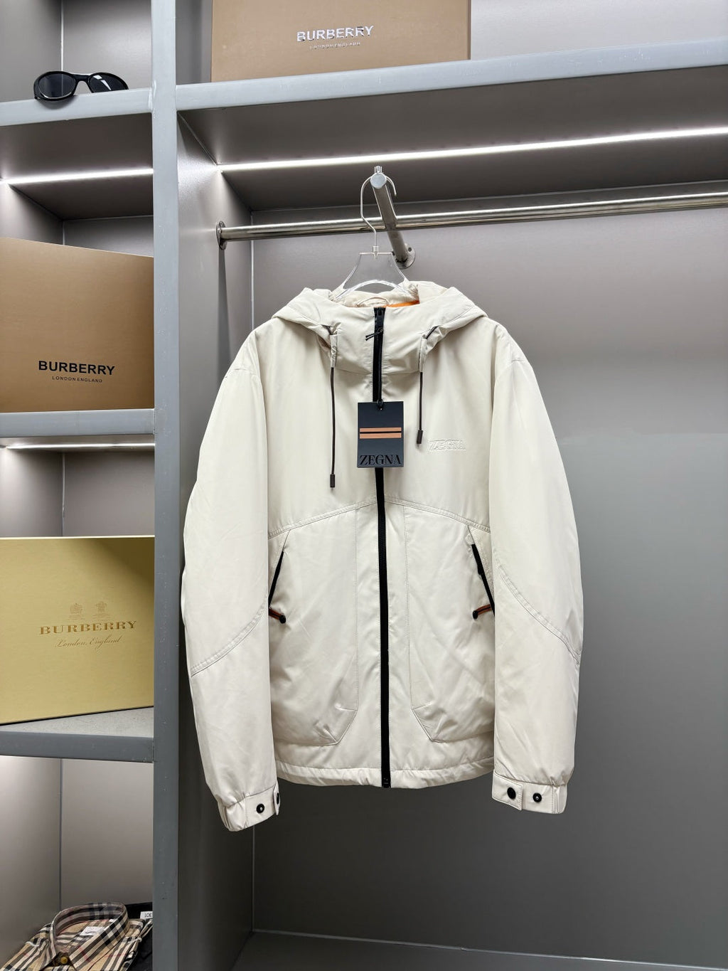 Zegna Letter Embossed Down Jacket