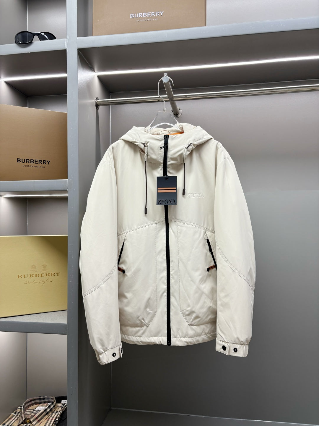 Zegna Letter Embossed Down Jacket