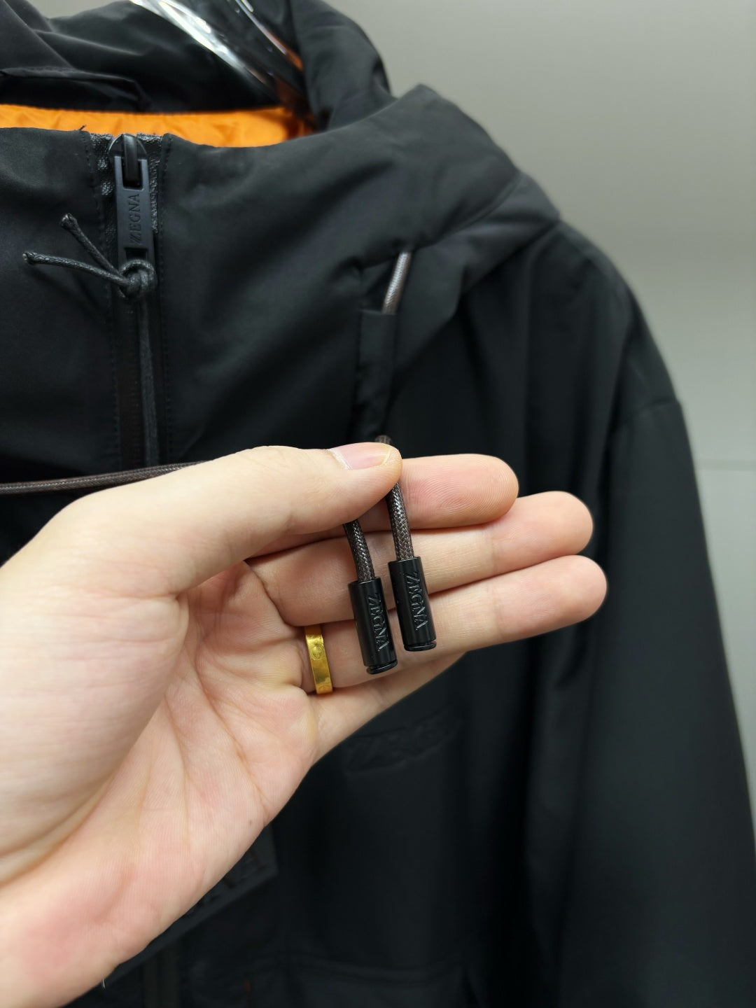 Zegna Letter Embossed Down Jacket