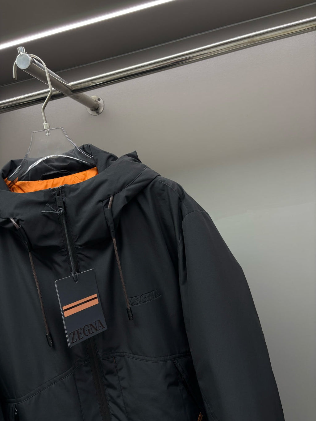 Zegna Letter Embossed Down Jacket