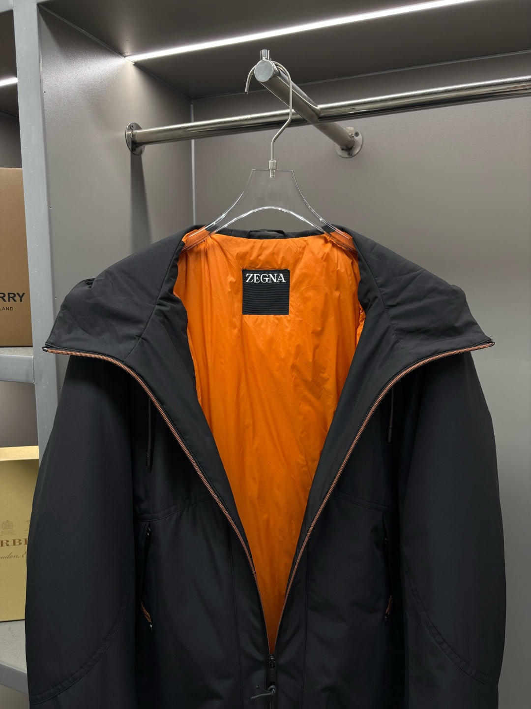 Zegna Letter Embossed Down Jacket