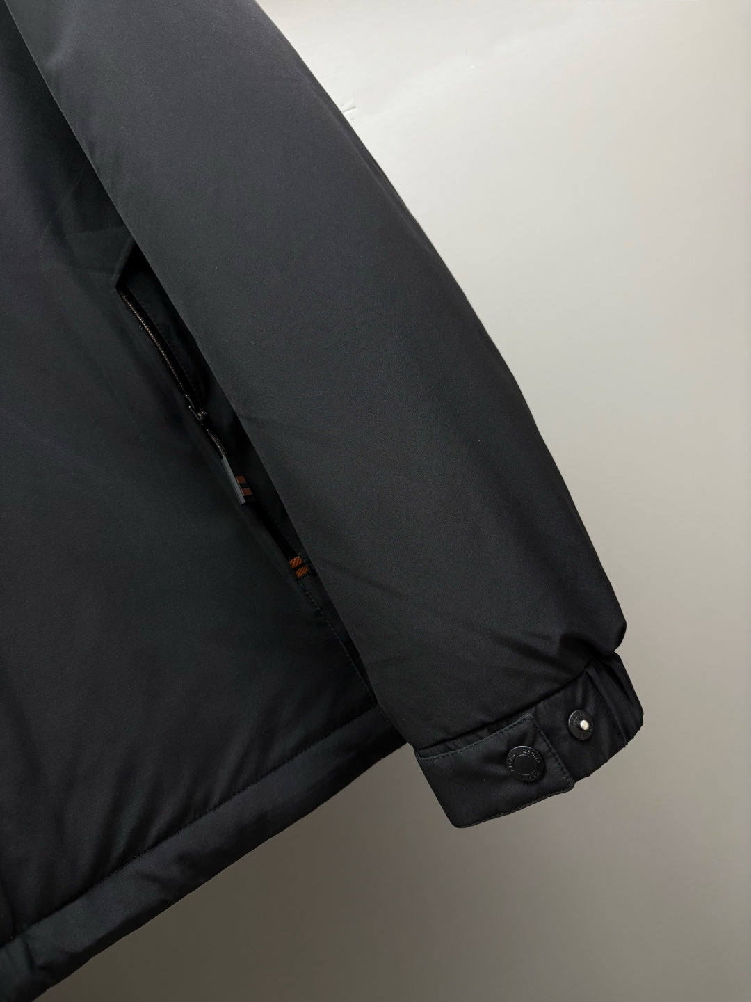 Zegna Letter Embroidered Down Jacket