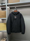 Zegna Letter Embroidered Down Jacket