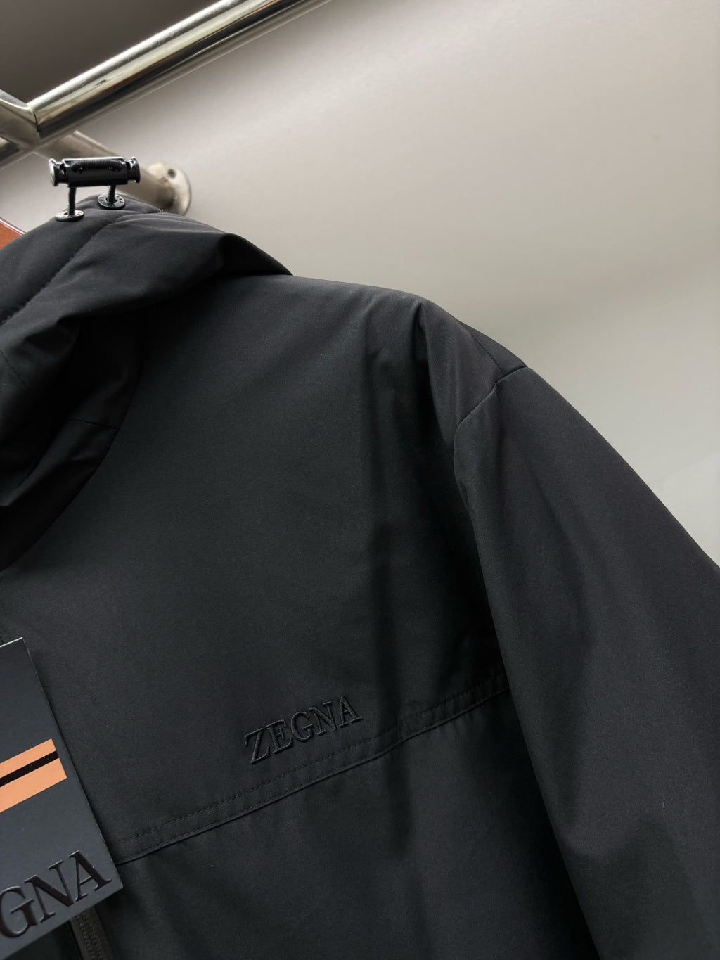 Zegna Letter Embroidered Down Jacket