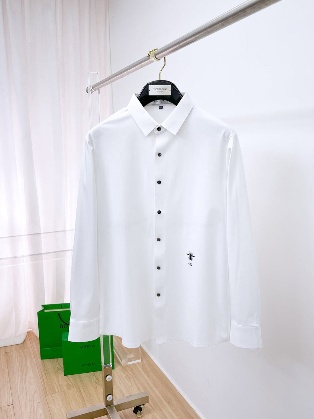 Dior Embroidered Logo Long Sleeve Shirt – 2025SS