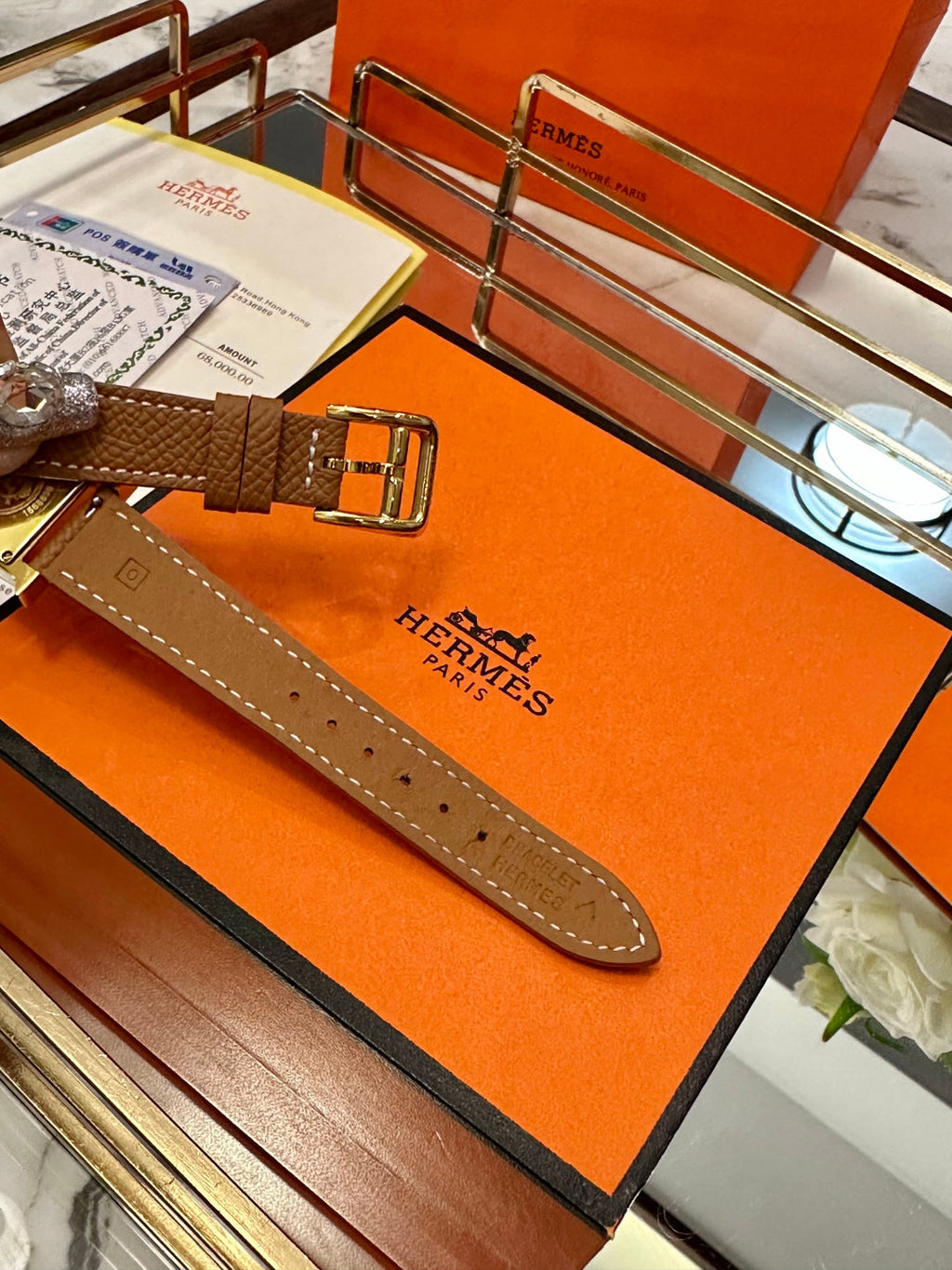 Hermès Small Square Quartz Wristwatch