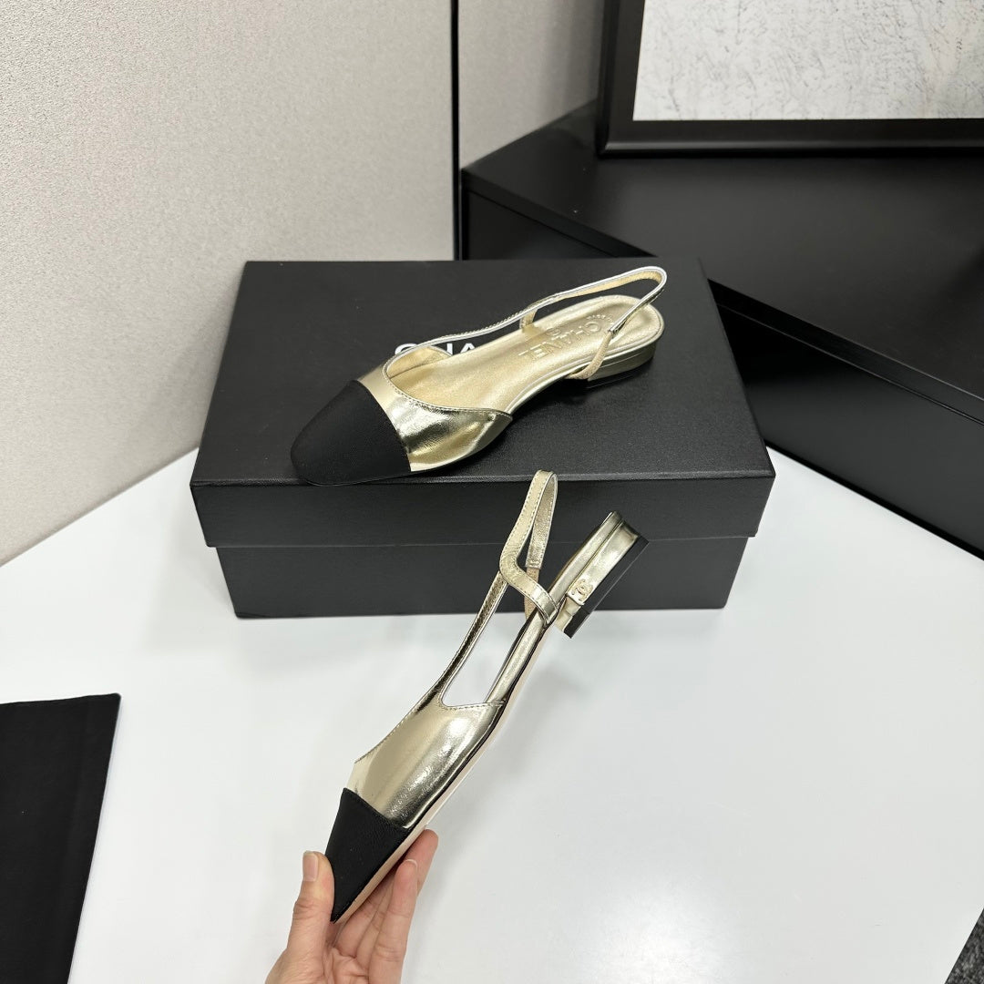 Chanel Classic Two-Tone Slingback Shoes