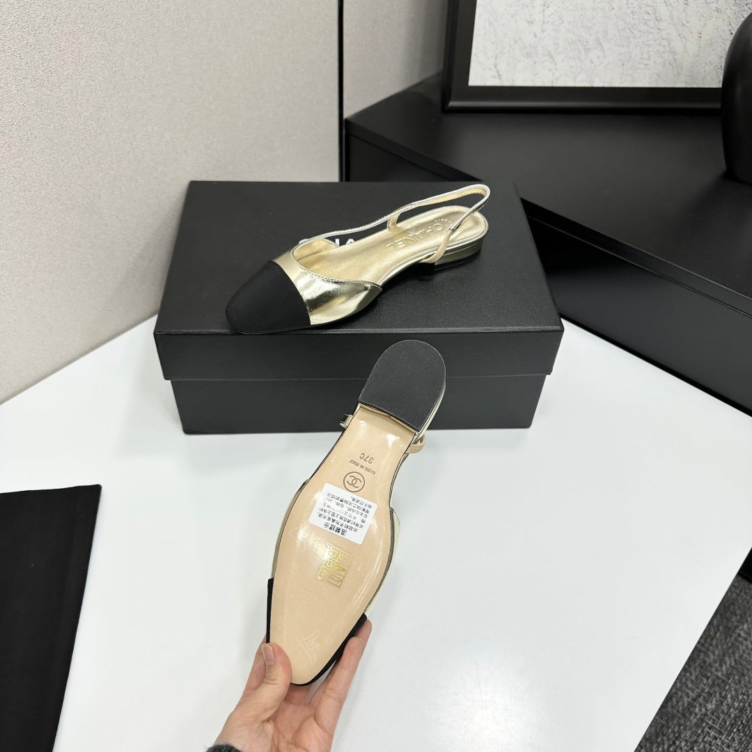 Chanel Classic Two-Tone Slingback Shoes