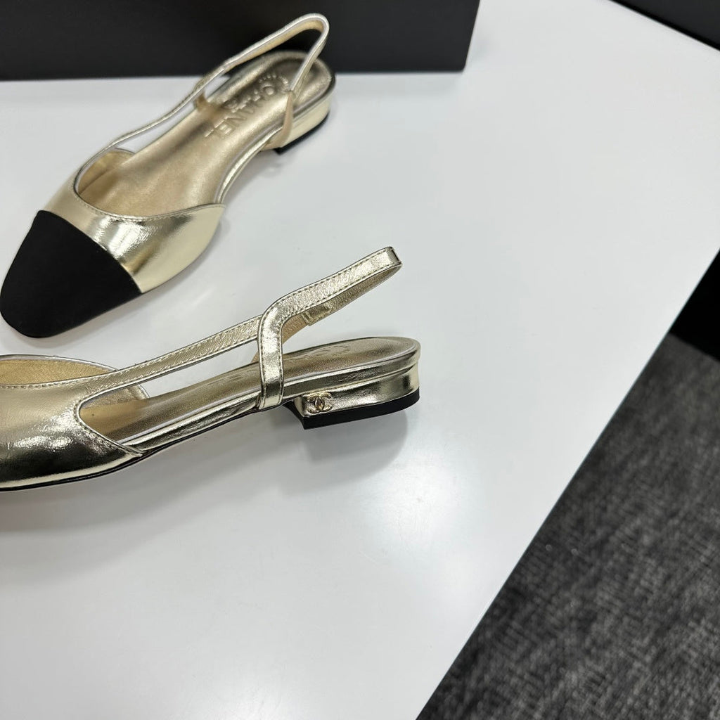 Chanel Classic Two-Tone Slingback Shoes