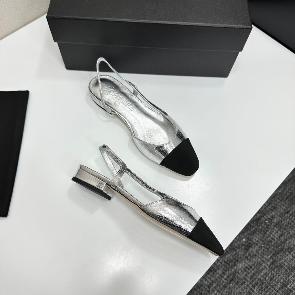 Chanel Classic Two-Tone Slingback Shoes