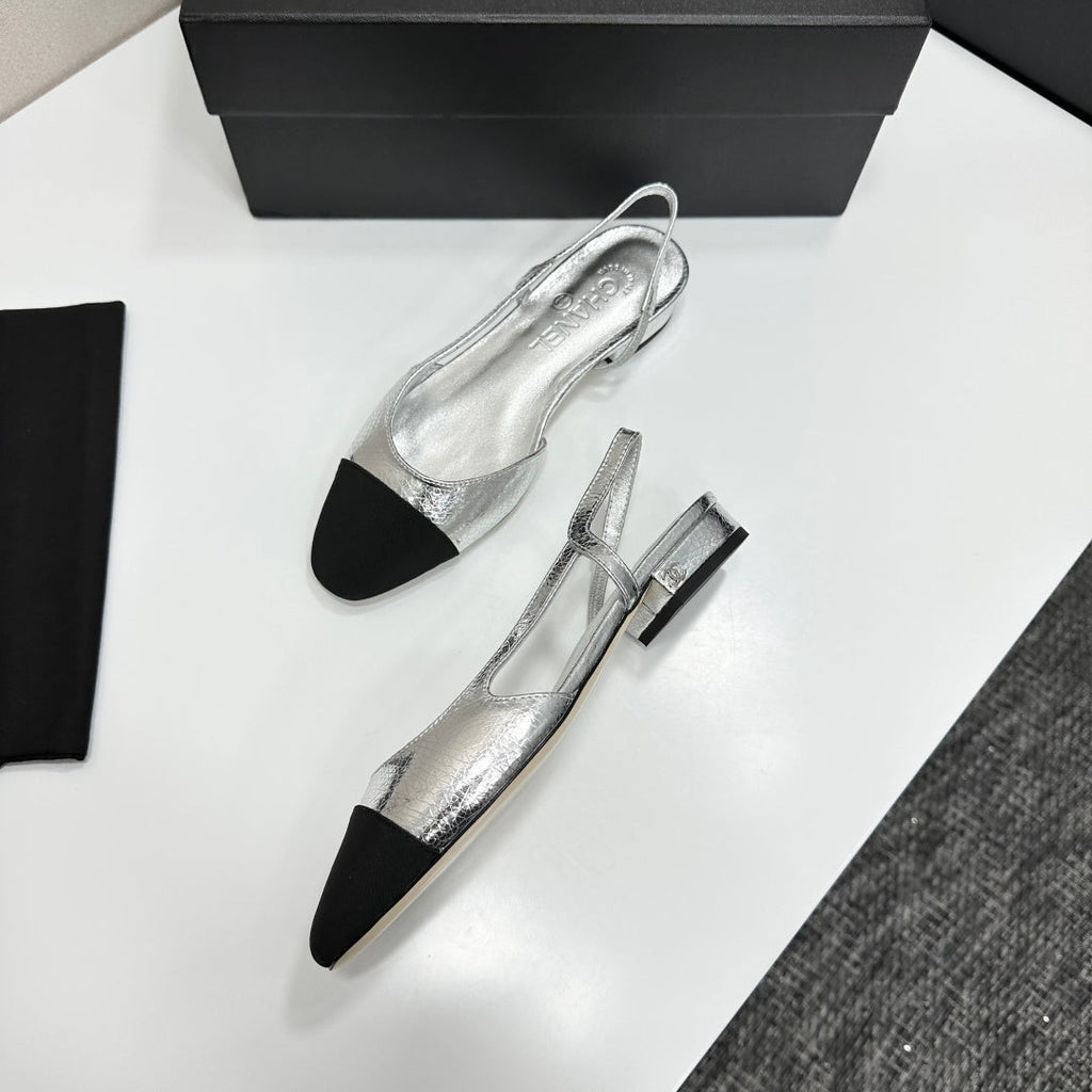 Chanel Classic Two-Tone Slingback Shoes