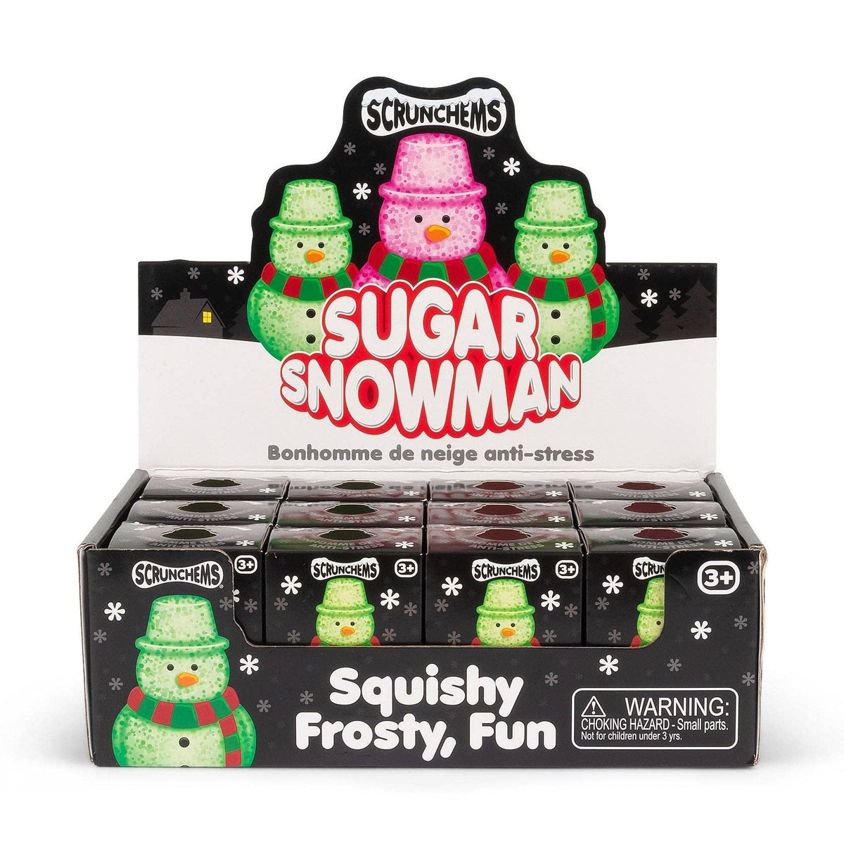 Scrunchems Sugar Snowman Squishy Fidget Toy (1pc) Color Ships Assorted