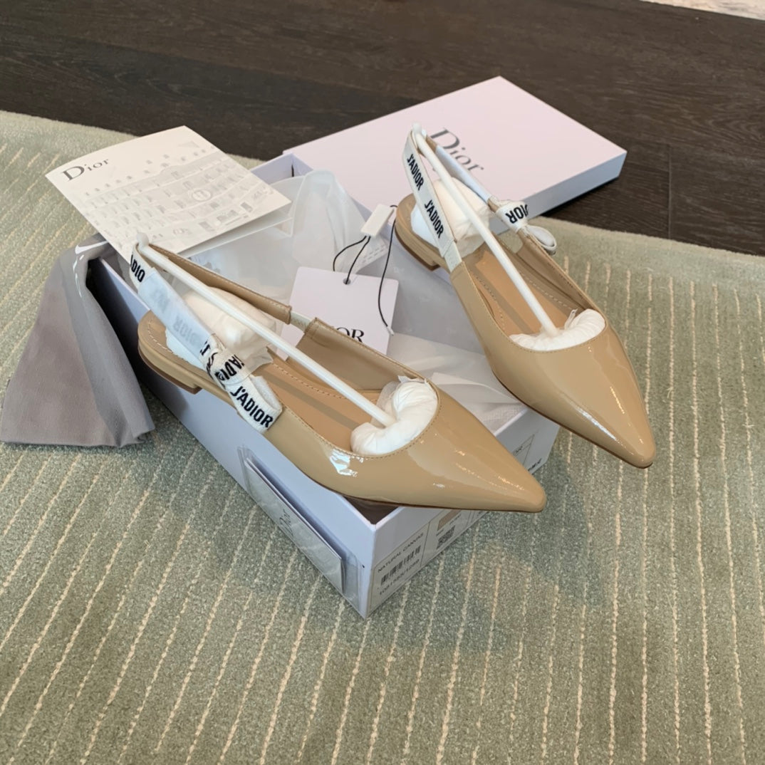 Dior J'Adior Black Patent Slingback Pumps