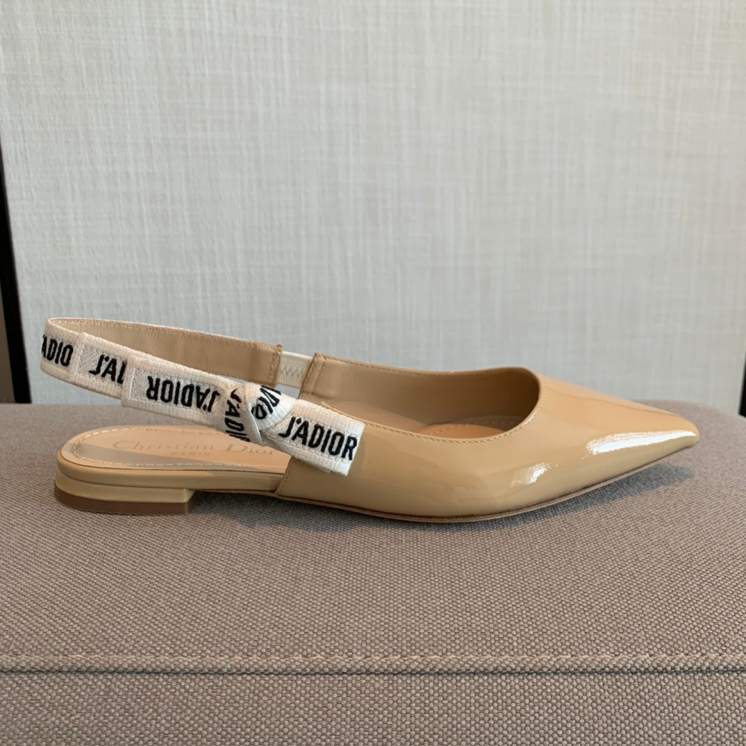 Dior J'Adior Black Patent Slingback Pumps