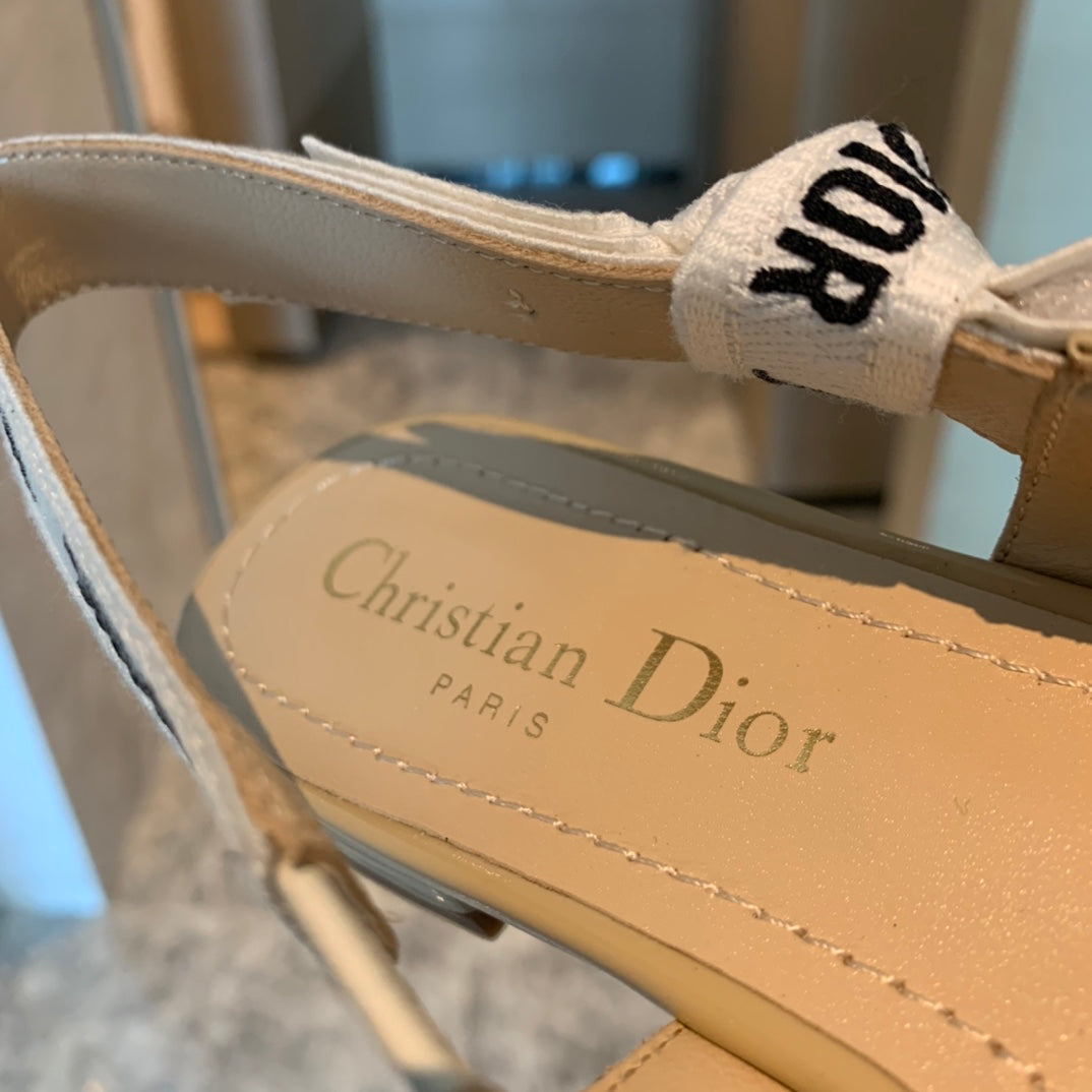 Dior J'Adior Black Patent Slingback Pumps