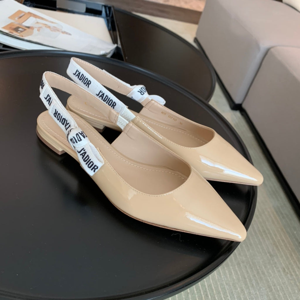 Dior J'Adior Black Patent Slingback Pumps