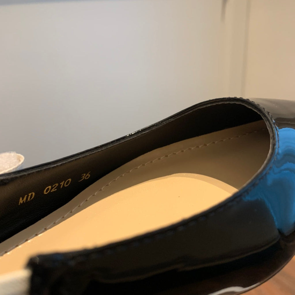 Dior J'Adior Black Patent Slingback Pumps