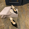 Dior J'Adior Black Patent Slingback Pumps