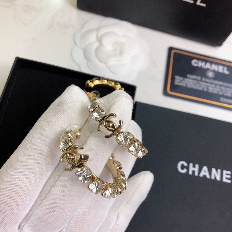 Chanel Full Pave Circle Runway Earrings – 2021 Collection