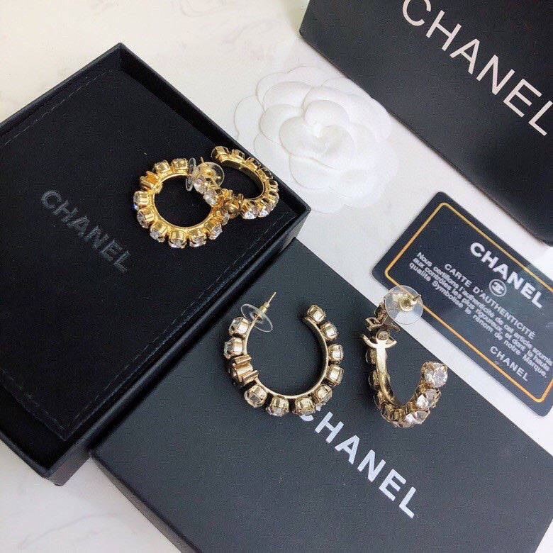 Chanel Full Pave Circle Runway Earrings – 2021 Collection