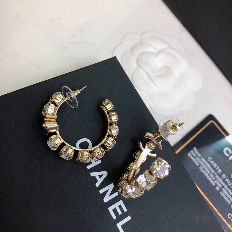 Chanel Full Pave Circle Runway Earrings – 2021 Collection