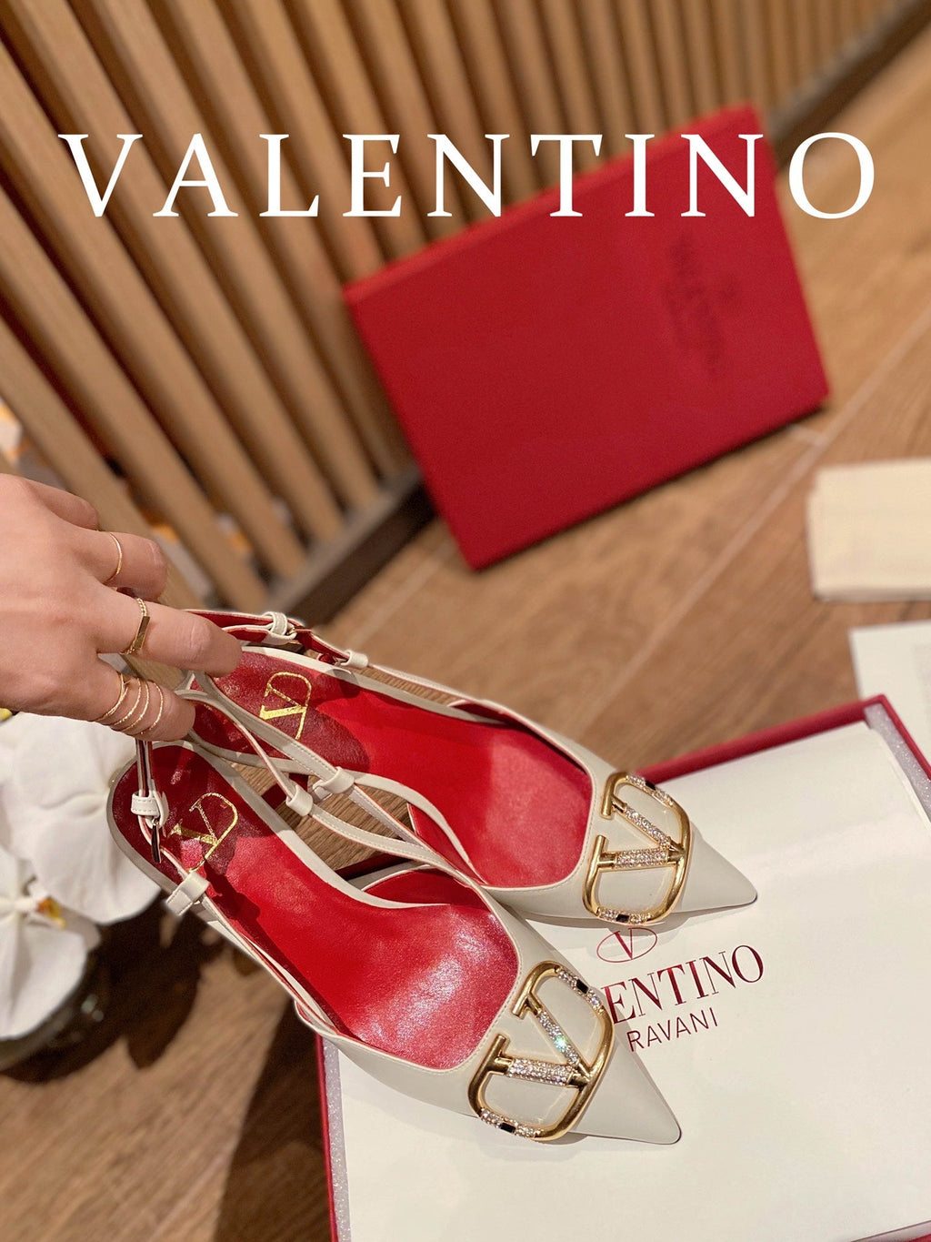 Valentino VLogo Signature Rhinestone Low-Heel Pumps – 2022 Collection