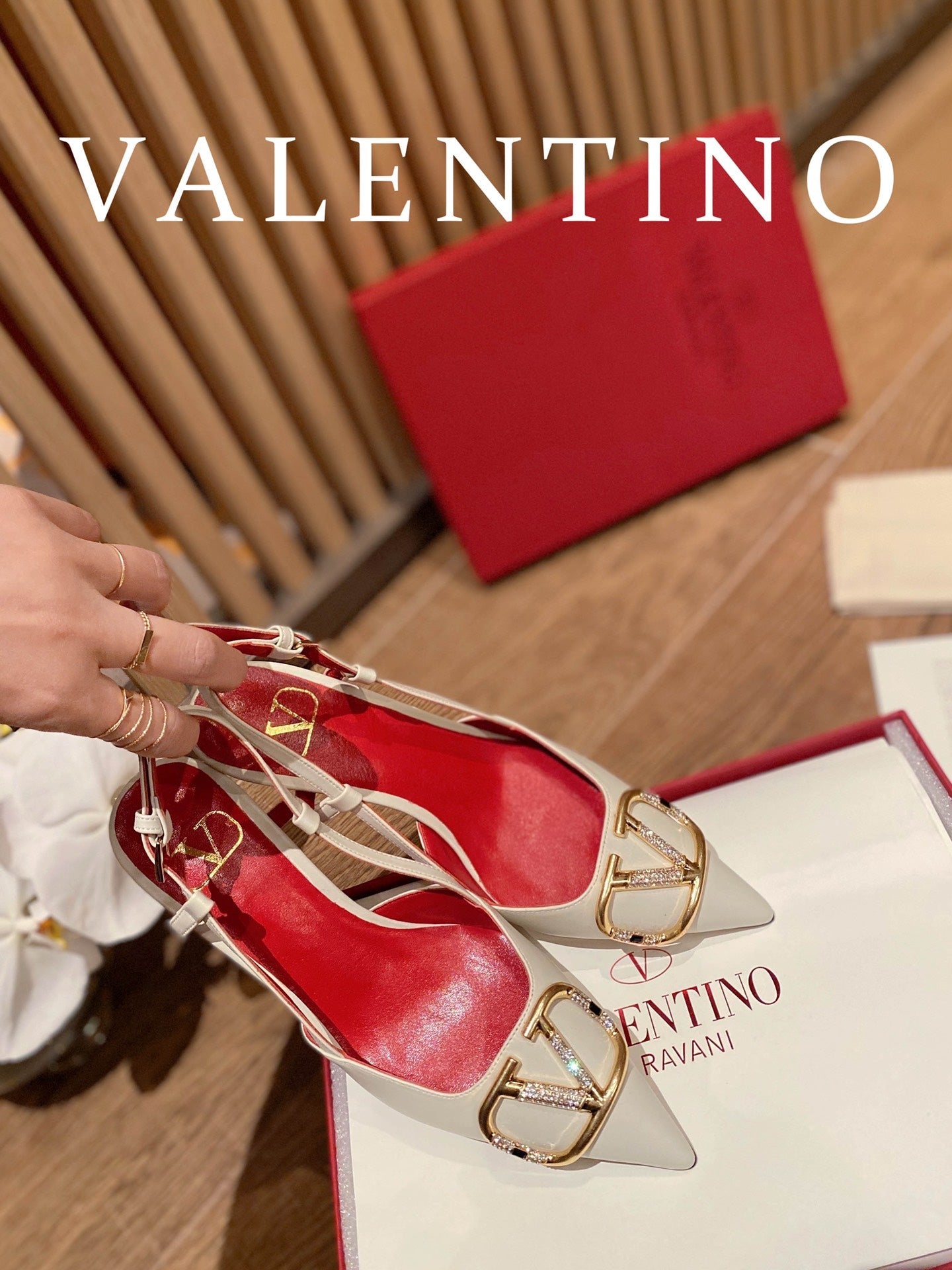 Valentino VLogo Signature Rhinestone Low-Heel Pumps – 2022 Collection