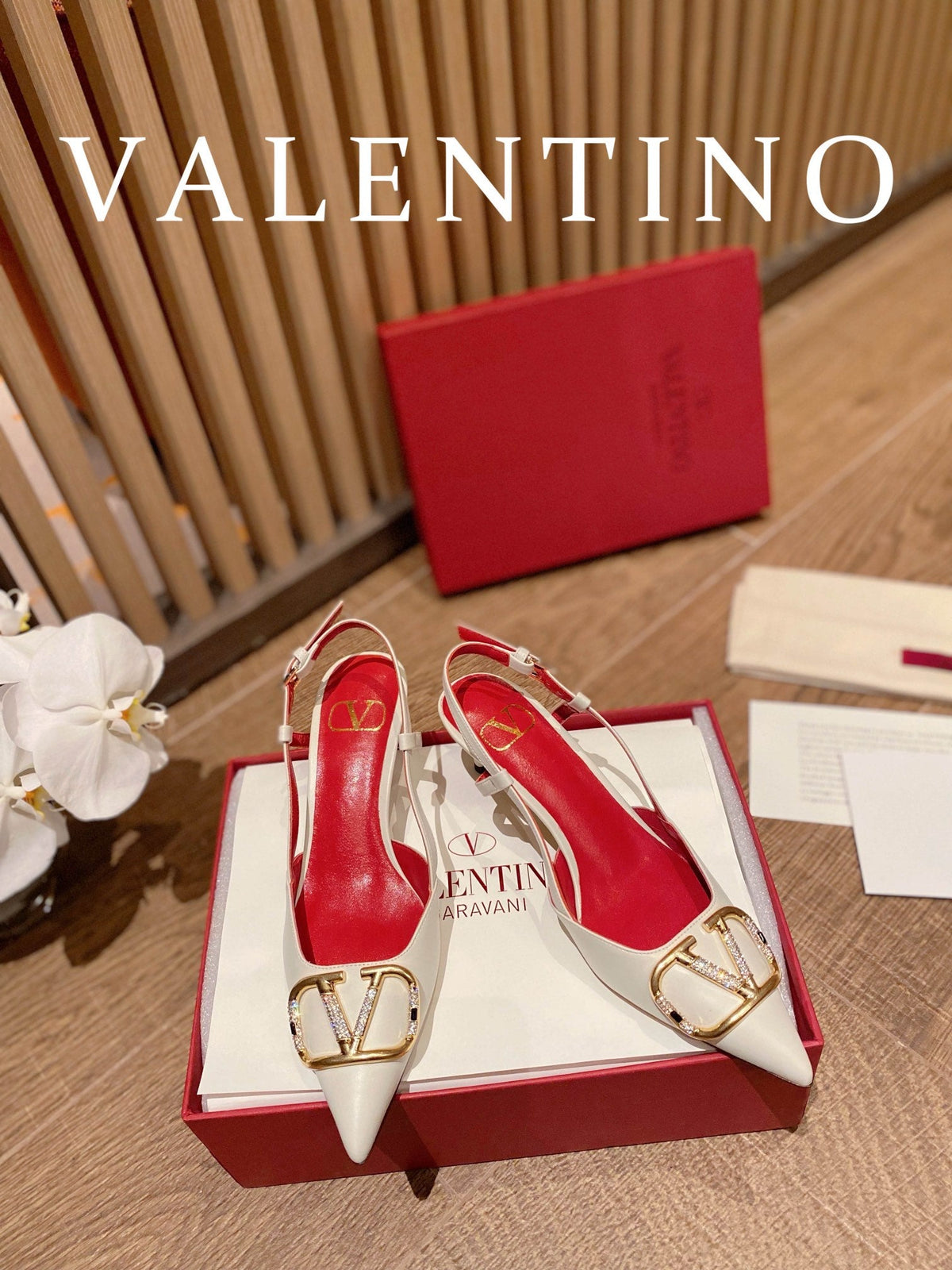Valentino VLogo Signature Rhinestone Low-Heel Pumps – 2022 Collection