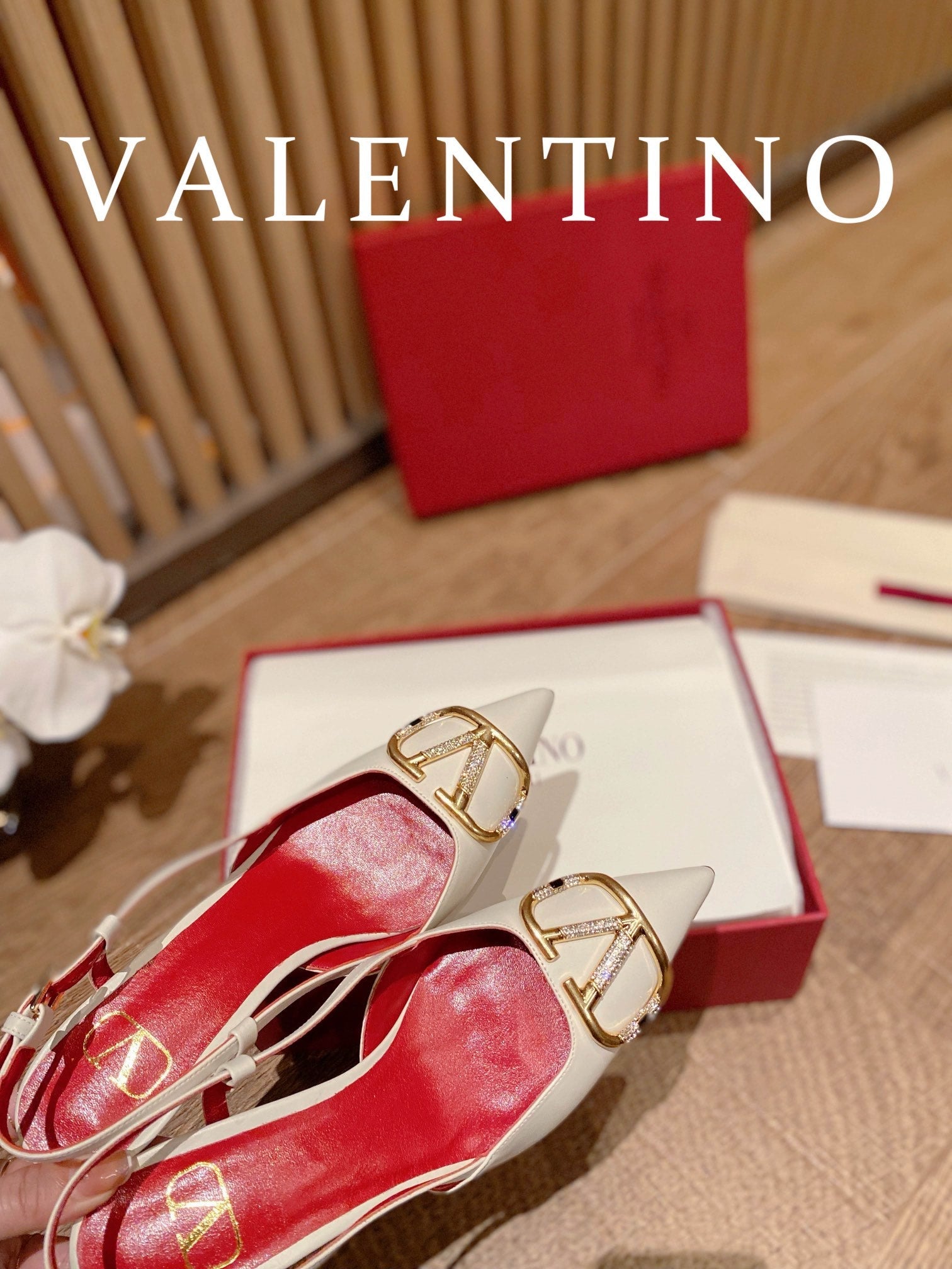 Valentino VLogo Signature Rhinestone Low-Heel Pumps – 2022 Collection