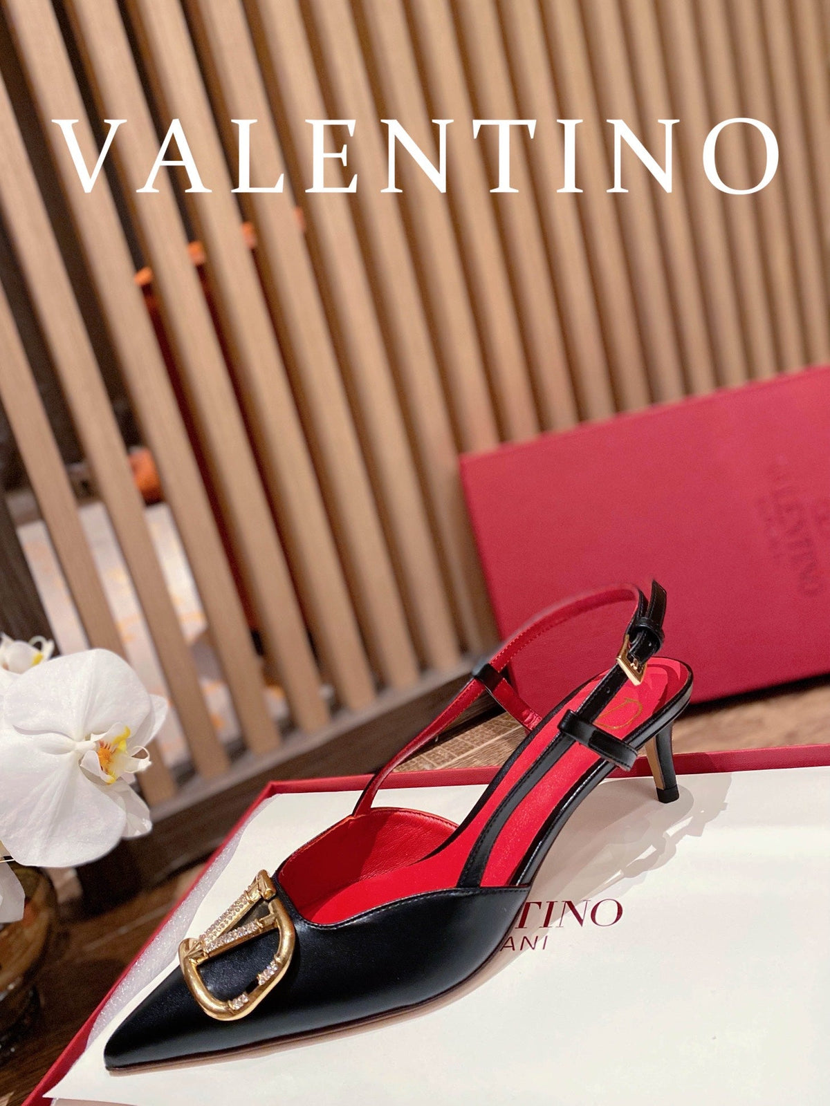Valentino VLogo Signature Rhinestone Low-Heel Pumps – 2022 Collection