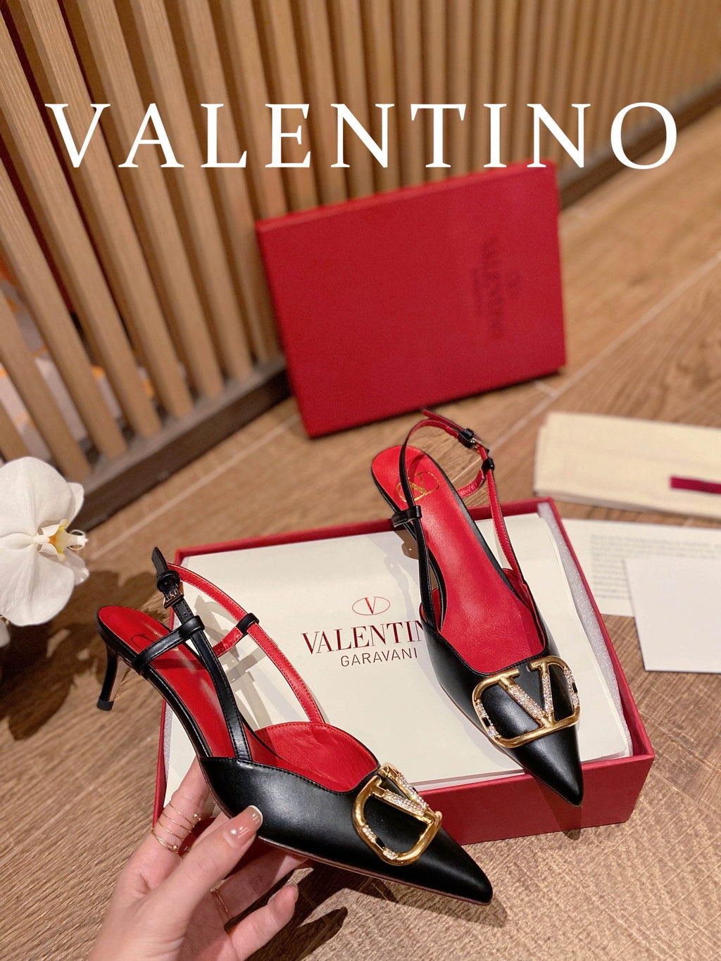 Valentino VLogo Signature Rhinestone Low-Heel Pumps – 2022 Collection