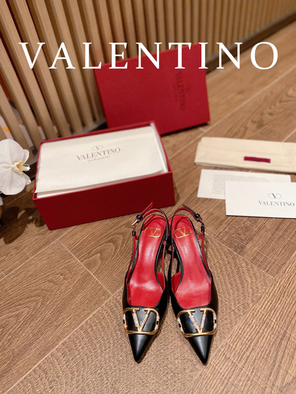 Valentino VLogo Signature Rhinestone Low-Heel Pumps – 2022 Collection
