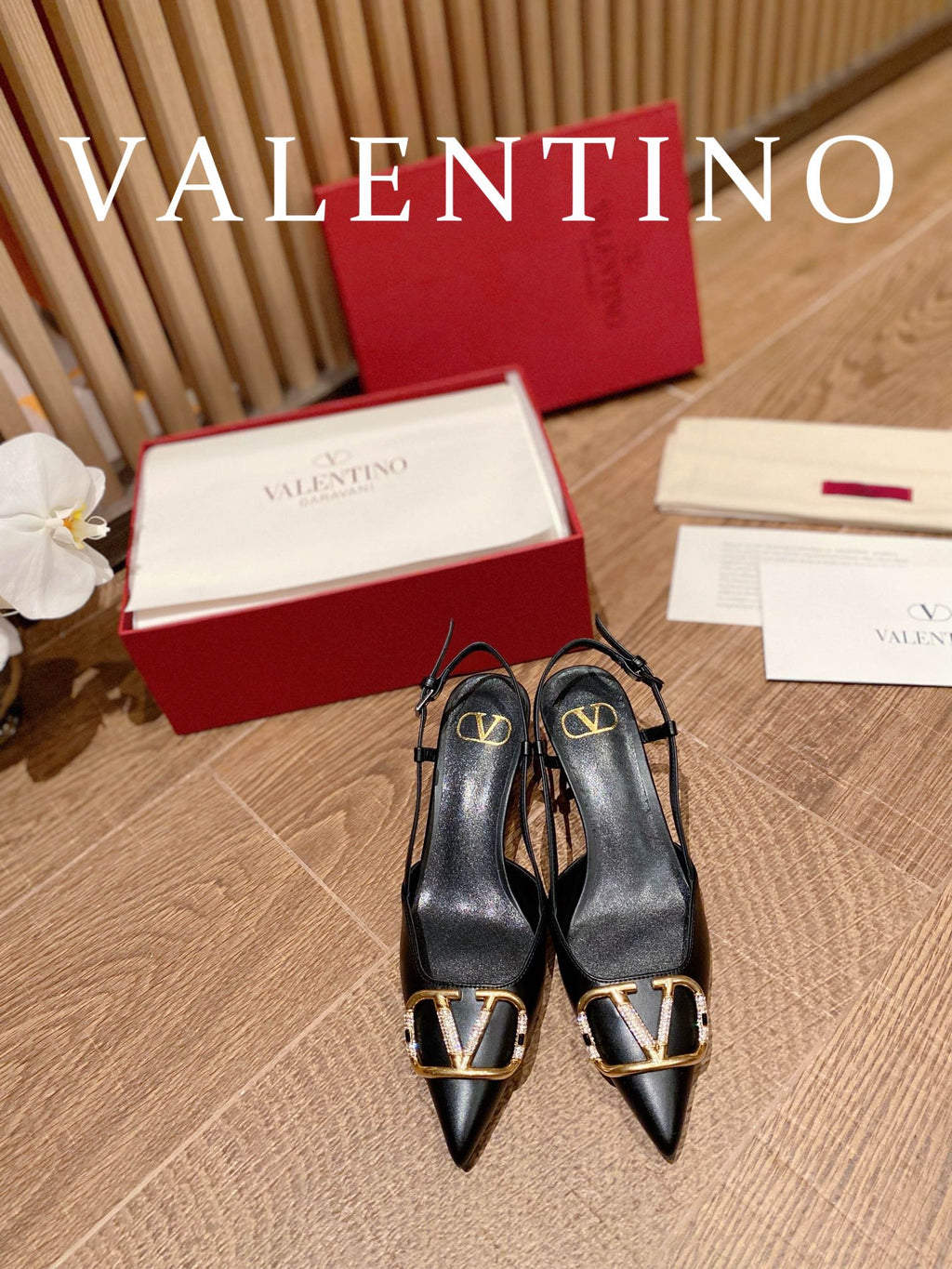 Valentino VLogo Signature Rhinestone Low-Heel Pumps – 2022 Collection