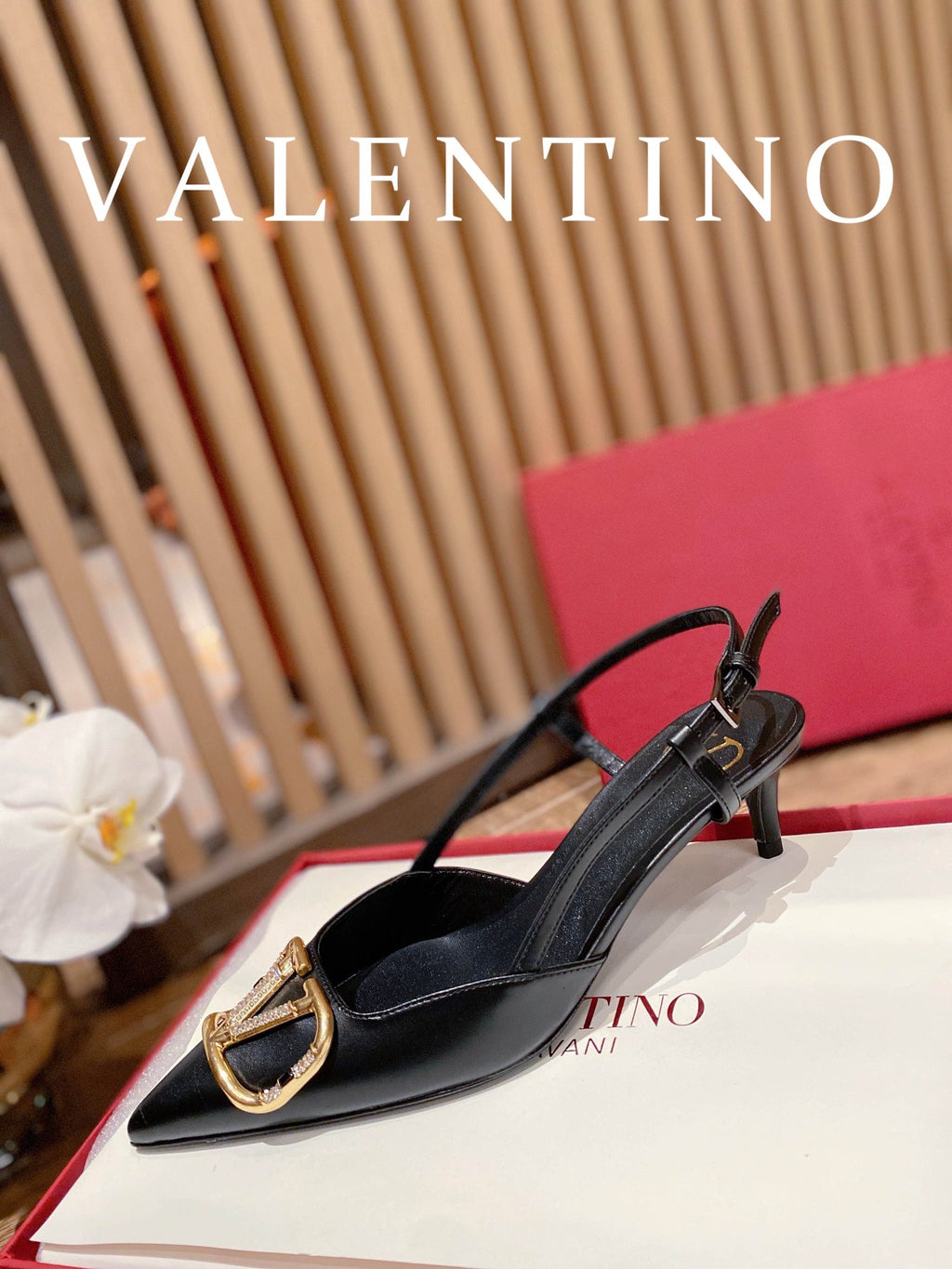 Valentino VLogo Signature Rhinestone Low-Heel Pumps – 2022 Collection