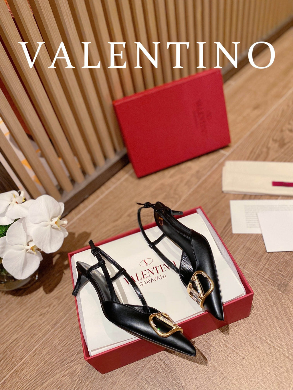 Valentino VLogo Signature Rhinestone Low-Heel Pumps – 2022 Collection