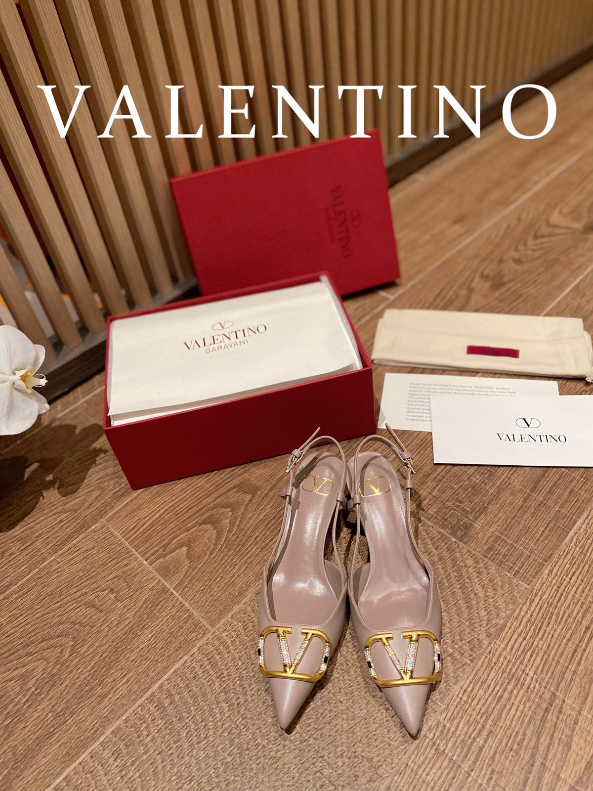 Valentino VLogo Signature Rhinestone Low-Heel Pumps – 2022 Collection