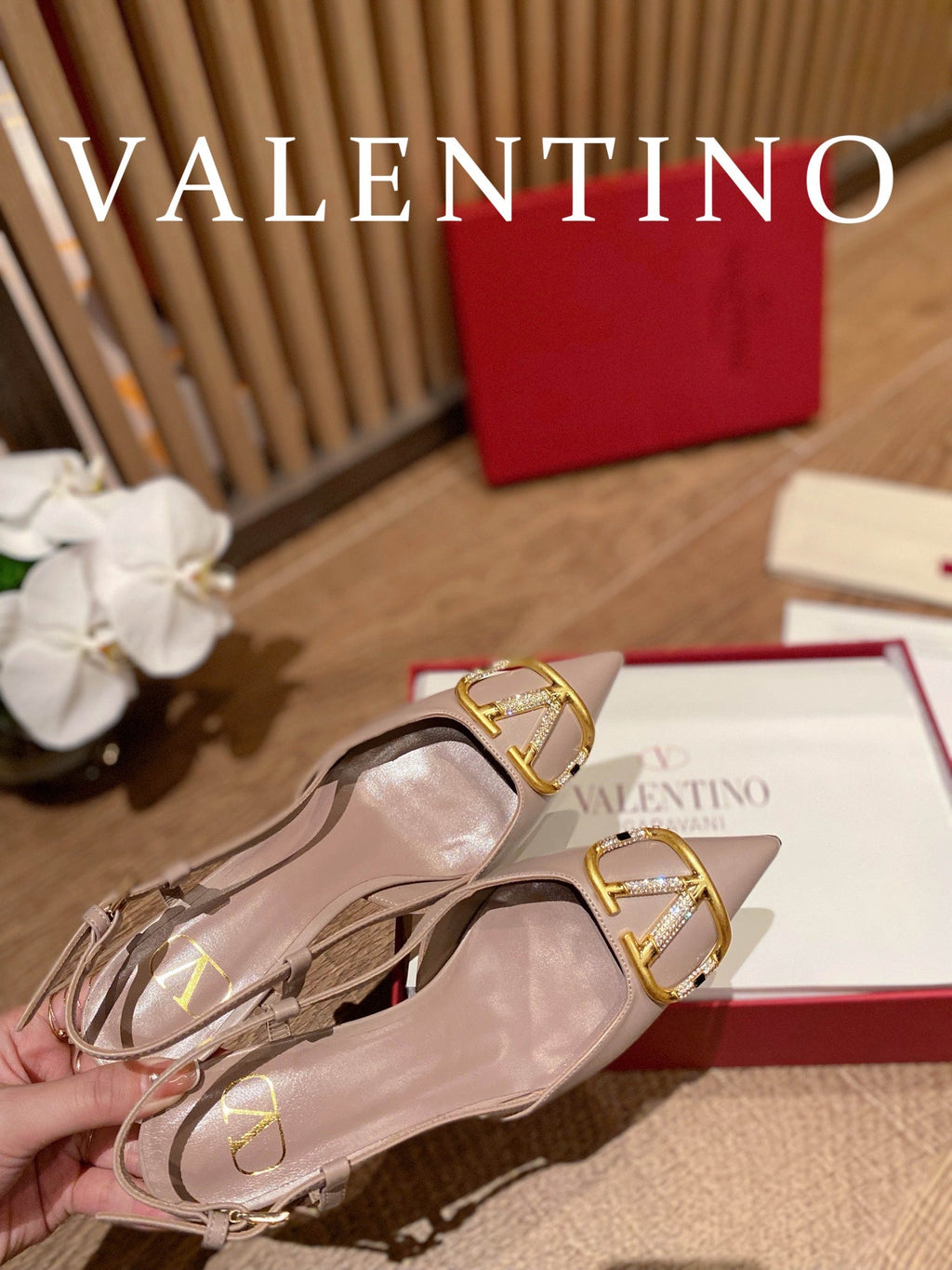 Valentino VLogo Signature Rhinestone Low-Heel Pumps – 2022 Collection
